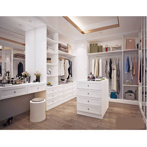 Meubles de chambre à coucher au design classique, armoire de rangement avec porte en verre et éclairage LED, meubles de maison, armoires, personnalisation, dressing - Product Image 4