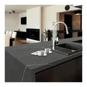 Temper Calacatta Quartz Countertop For Kitchen, Grey Quartz Countertops