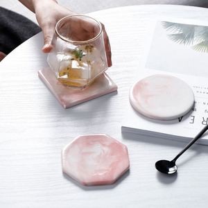 Nordic Marble <b>Cork</b> <b>Coaster</b> for Coffee, Tea, Hot Dishes, and Home Decor - Product Image 2