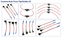 Portafusibles en Línea para Automóvil, Personalizado, Impermeable, de PVC, Tipo ATC/ATO, con Cable de 16AWG, 30A