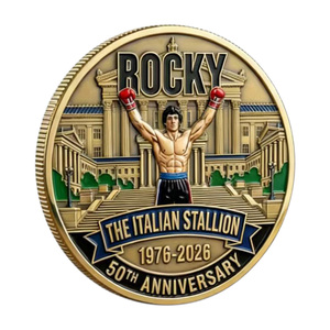 Moneda Conmemorativa de la Leyenda de Rocky 1976-2026, Artesanía Metálica, Decoración, Adorno, Regalo para Fans - Product Image 2
