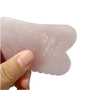 เครื่องมือกัวซาคริสตัลโรสควอตซ์พร้อมหวีสำหรับนวดหน้า ต่อต้านริ้วรอย บำรุงผิว ช่วยระบายน้ำเหลือง - Product Image 3