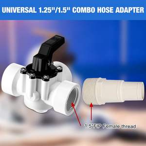 حوض سباحة من البلاستيك 2 أبيض 1 بوصة 3 طرق إناث من مادة ABS PVC حوض سباحة بديل من البلاستيك لحمام السباحة والمنتجعات الصحية - Product Image 5