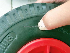 Roue de brouette pneumatique en mousse de polyuréthane gonflable 10 pouces 3.50/4.10-4 Capacité de charge de 50 à 300 kg Certifiée CE - Product Image 4