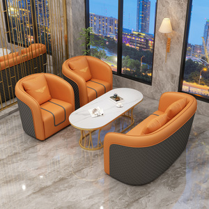 ชุดโซฟาโรงแรม หนัง PU โครงโลหะ ทนทาน เหมาะสำหรับสถานที่เชิงพาณิชย์ เก้าอี้นั่งพักผ่อนสำหรับการประชุม - Product Image 2