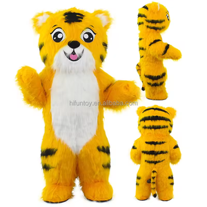 Funtoys quantité minimale de commande 1 pièce 2M/2.6M personnalisé en peluche personnage Animal longue fourrure tigre personnage mascotte gonflable tigre mascotte Costume - Product Image 2