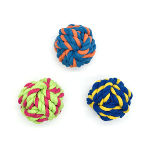Çok Boyutlu Renkli Köpek Halat Topu Oyuncak Düğüm Tasarımına Sahip Çiğneme İnteraktif Oyun Köpekler İçin Uygun Dayanıklı Evcil Hayvan Malzemeleri Köpek Halat Topu Oyuncak - Product Image 4