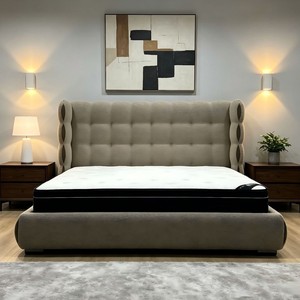 <span class=keywords><strong>Lit</strong></span> rembourré en coton et lin, style minimaliste et moderne, pour chambre d'enfant (garçon ou fille) - Origine - Product Image 1