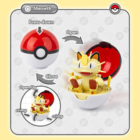 Divertidos Pokémon Transformables, Modelo de Dibujos Animados, Pokebola, Pikachu, Juguetes, Figuras de Anime Escalables, Muñecos, Adornos, Juguetes para Niños