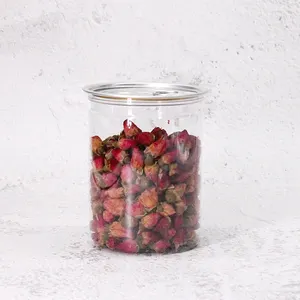 Food Grade Pop Cans PET Clear Plastic Jars With diameter 80mm 300# aluminum easy open end