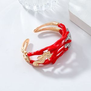 Nova liga Metal pesado Grande grosso cristal vermelho Coral starfish seahorse ring <span class=keywords><strong>bracelet</strong></span> set para Mulheres Jóias - Product Image 4