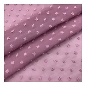 Jacquard Dobby Polka Dot Fabuloso 100% Poliéster Jiangsu Estofos Tecido Tecido Jacquard Catiônico Tecido A4 Tamanho Amostra 80GSM