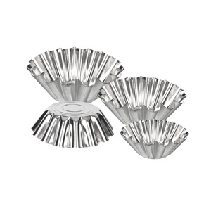 Moule à brioche cannelé plaqué étain moule <span class=keywords><strong>de</strong></span> cuisson français rond avec larges côtes casserole en acier étamé durable - Product Image 3