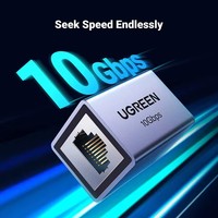 UGREEN Konektor RJ45 10Gbps Ekstensi Jaringan untuk Kabel Ethernet Cat8 Cat7 Cat6 Adaptor Gigabit Female ke Female