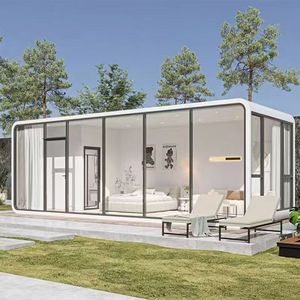 Casa Modular Inteligente Prefabricada en Contenedor de Acero Ligero y Duradero, Diseño Moderno de Mediados de Siglo, Energía Solar, Resistente a Huracanes - Product Image 1