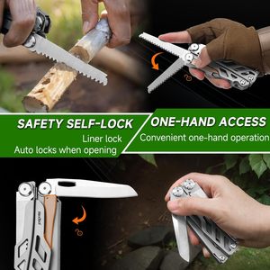 Couteau de poche multifonction NexTool Flagship Max 14-en-1 en acier inoxydable, avec verrous de sécurité et <span class=keywords><strong>ciseaux</strong></span> de grande taille, outil utilitaire EDC, outil à main - Product Image 3