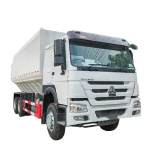 יצרן סין HOWO 25 טון 30000L משאית הזנת עופות הידראולית משאית הזנת בורגית משאית האכלת בקר