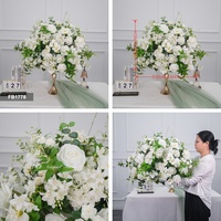 Boule de fleurs artificielle personnalisée en soie pour centre de table de mariage, arrangement floral de mariage, décoration de centre de table