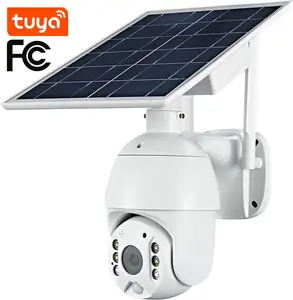 360全彩1080P Wifi安全闭路电视摄像机广角电池户外防水摄像机运动检测太阳能PTZ摄像机