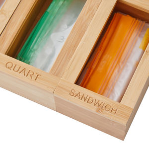 Bolsa Ziplock de bambú, organizador de almacenamiento para cajones, impresión láser, sándwich de alimentos, bolsa de plástico - Product Image 5
