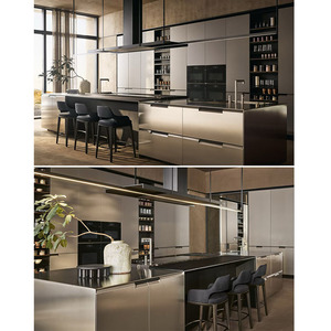 Cucina Componibile in Acciaio Inox di Alta Qualità, Design Moderno con Isole e Armadietti - Product Image 6