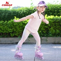 Patins à roulettes en ligne pour enfants, taille réglable, roues lumineuses, chaussures de patinage pour activités de plein air, patins de loisirs pour jeunes