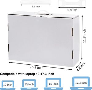 Boîte pour <span class=keywords><strong>ordinateur</strong></span> portable avec mousse de protection, boîte d'expédition en carton pour <span class=keywords><strong>ordinateur</strong></span> portable, boîtes de colis sécurisées pour <span class=keywords><strong>ordinateur</strong></span> portable jusqu'à 17,3 pouces - Product Image 2