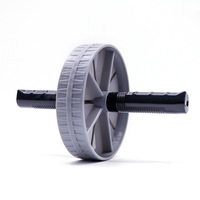 Rouleau abdominal à une roue pour usage domestique, marque propre, gris, 180G