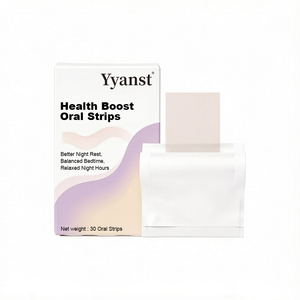 แผ่นอมละลายเร็ว Health Boost Oral Strips สำหรับช่วงกลางคืน ช่วยผ่อนคลาย 30 ชิ้น เพื่อการนอนหลับที่ดีขึ้นและหลับสบาย  OEM จำหน่ายแบบขายส่ง - Product Image 1