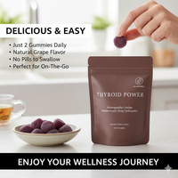 Gummies pour la thyroïde OEM, mélange entièrement naturel de varech et d'ashwagandha, complément alimentaire pour le soutien de la thyroïde et l'équilibre énergétique