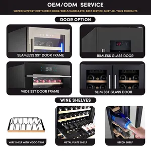 Chinese Factory 70 Bottles Wine Refrigerator Wine Cellar Free Standing Quiet Operation 258L Compressor Cooling Wine Cooler