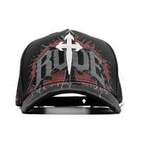 3D geborduurde strass steentjes petten, distressed gebogen klep baardpetten, El Mago baseball petten, Gorra Danny petten