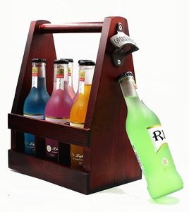 Bolso de madera para <span class=keywords><strong>cerveza</strong></span>, personalizado, Color nogal oscuro, Caddy, 6 paquetes - Product Image 1