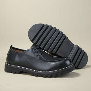 High End Men's Casual Leather <b>Shoes</b> Fashionable Business Formal Leather <b>Shoes</b> Cowhide Made Work <b>Shoes</b> - Product Image 4