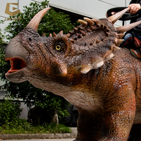 Voiture électrique de dinosaure de promenade de dinosaure Animatronic de parc animalier extérieur de JNKY-18 pour le divertissement d'enfants
