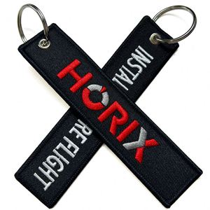 Wholesale <b>Customized</b> Remove Luggage Tag Before Embroidery Keyring Flight for logo Woven Keychains - Product Image 2
