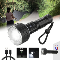Lampe torche à base magnétique haute puissance Bright Bird, rechargeable par USB, super lumineuse, en aluminium, LED IP44, avec clip de poche, pour la sécurité en extérieur