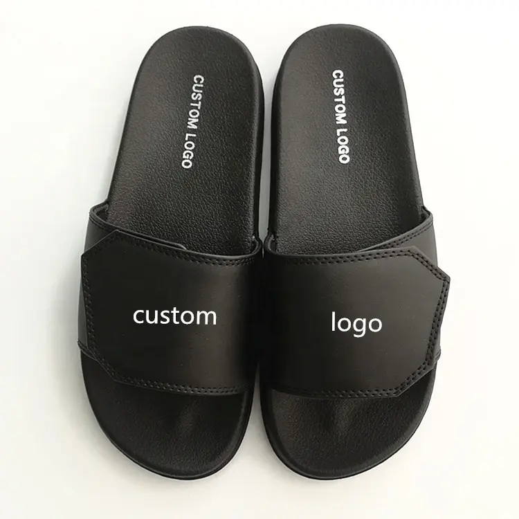 Personalizable zapatillas de playa diapositivas china los hombres diapositivas zapatillas al por mayor tamaño grasa logotipo personalizado de diapositivas