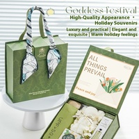 Niannianhong – Dossiers carrés haut de gamme en papier couché recyclable avec ruban et design à effet évanouissement pour la Fête des Mères et les mariages