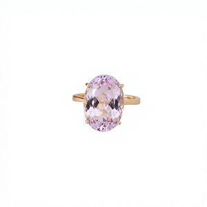 Anillo de Kunzita Natural en Oro Sólido de 14K, Joyería Fina, Proveedor Mayorista OEM ODM - Product Image 1