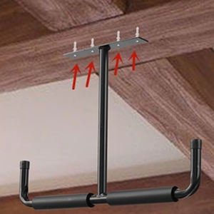 Support de <span class=keywords><strong>plafond</strong></span> robuste, étagères sécurisées, rangement <span class=keywords><strong>en</strong></span> hauteur pour garage, support pour vélo, support pour kayak, skateboard, <span class=keywords><strong>crochet</strong></span> <span class=keywords><strong>en</strong></span> métal <span class=keywords><strong>en</strong></span> forme de <span class=keywords><strong>T</strong></span> - Product Image 5