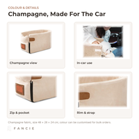 Lit de voiture pliable pour animaux de compagnie, pour console centrale, avec housse en suède amovible et lavable, options de couleurs personnalisées pour chiens de petite et moyenne taille