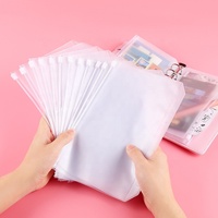 FB TK Meilleures ventes : 12 pochettes à fermeture éclair pour classeur A6 à 6 trous, pour classeur à 6 anneaux et feuilles mobiles