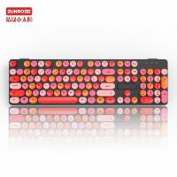 Custom Manufacturing 896 New Retro Keycap Punk Waterproof Gaming 104 Keys USB Wireless Full Size ABS Membrane Switch Keyboard