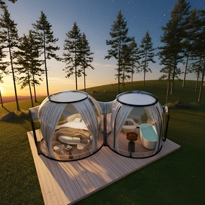 Casa Domo de PC de Alta Resistencia con Diseño de Fabricantes Chinos, con Baño, Transparencia Total de 360 Grados, Casa Prefabricada para Exteriores, <span class=keywords><strong>Hotel</strong></span> - Product Image 1