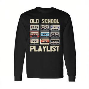 Camiseta de manga larga con diseño de cassette de lista de reproducción de la vieja escuela - Product Image 2