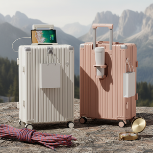 Ensemble <span class=keywords><strong>de</strong></span> <span class=keywords><strong>valises</strong></span> multifonctionnelles à 4 roues, 20, 24 et 26 pouces, coque rigide, pour femme, avec logo, ensemble <span class=keywords><strong>de</strong></span> <span class=keywords><strong>valises</strong></span> cabine. - Product Image 1