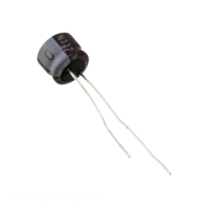 Distribuidor Autorizado UMF0J680MDD1TP Condensador de Aluminio 68uF 20% 6.3V Radial TH de Orificio Pasante 68 uF - Product Image 1