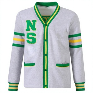 Cárdigan personalizado con cuello en V para hermandades, fraternidades, escuelas, invierno, unisex, universidad NSU, suéter griego, bordado en chenilla - Product Image 1