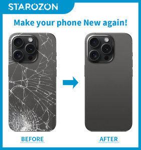 STAROZON grande foro 100% autentici custodie per telefoni cellulari per Iphone 12 12Pro sostituzione del vetro posteriore - Product Image 3